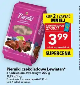 Lewiatan Pierniki czekoladowe Lewiatan z nadzieniem owocowym oferta