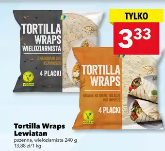 Tortilla Wraps Lewiatan pszenicza, wieloziarnista 4 paczki 240 g