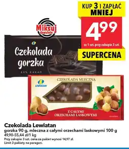 Lewiatan Czekolada Lewiatan mleczna z całymi orzechami laskowymi 100g oferta