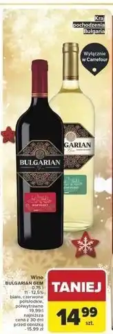 Carrefour Wino Bulgarian Gem Semi Dry oferta