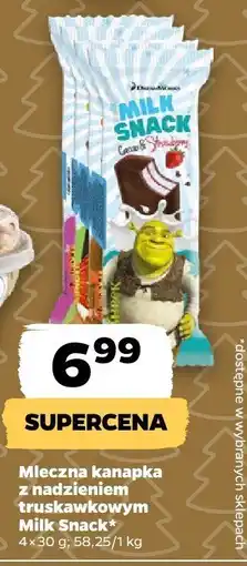 Netto Mleczna kanapka z nadzieniem truskawkowym Milk Snack oferta