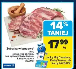 Carrefour Żeberka wieprzowe platy Carrefour oferta