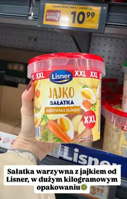 Biedronka Sałatka warzywna z jajkiem XXL 1kg Lisner oferta