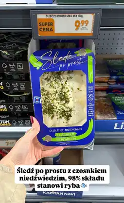 Biedronka Śledź po prostu z czosnkiem niedźwiedzim Mix Seko oferta