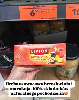 Biedronka Herbata owocowa brzoskwinia i marakuja Mix Lipton oferta