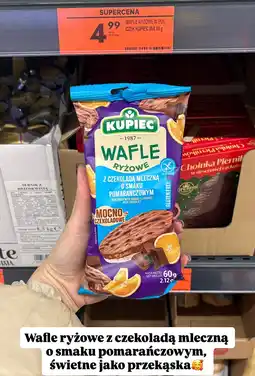 Biedronka Wafle ryżowe Mix z czekoladą mleczną o smaku pomarańczowym Kupiec oferta