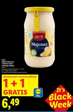 Lidl Majonez klasyczny z żółtkami od kur z wolnego wybiegu 1+1 GRATIS Kania oferta