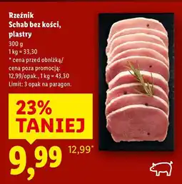 Lidl Schab bez kości, plastry 300 g Rzeźnik oferta