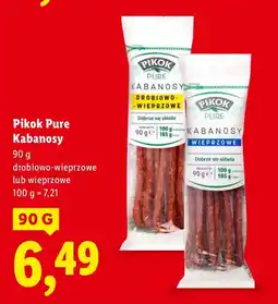 Lidl Kabanosy drobiowo-wieprzowe 90 g Pikok Pure oferta