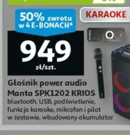 Auchan Głośnik power audio Manta SPK1202 KRIOS oferta