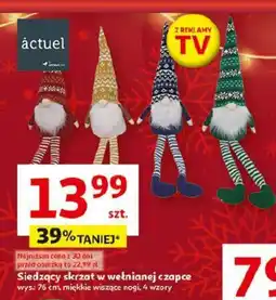 Auchan Siedzący skrzat w wełnianej czapce oferta
