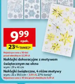 Auchan Naklejki dekoracyjne z motywem świątecznym na okno oferta
