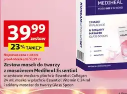 Auchan Zestaw masek do twarzy z masażerem Mediheal Essential oferta