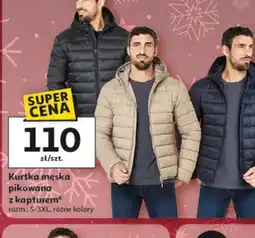 Auchan Kurtka męska pikowana z kapturem oferta