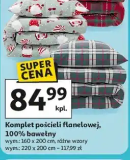 Auchan Komplet pościeli flanelowej oferta