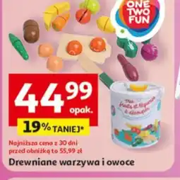 Auchan Drewniane warzywa i owoce oferta