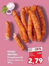 Kaufland Frankfuterki surowe wędzone Madej & Wróbel oferta