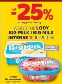 Kaufland Lody truskawki intense Algida Big Milk oferta
