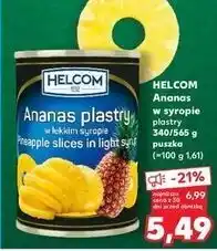 Kaufland Ananas w plastrach Helcom oferta