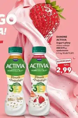 Kaufland Jogurt truskawka zboża błonnik + probiotyki Danone Activia oferta