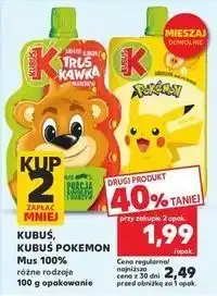 Kaufland Mus gruszka-jabłko-banan pokemon Kubuś oferta