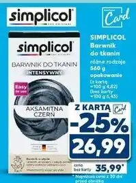 Kaufland Farba do tkanin aksamitna czerń Simplicol oferta