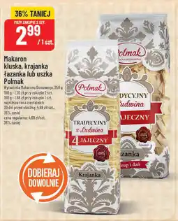 Polomarket makaron kluska, krajanka łazanka lub uszka Polmak oferta