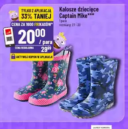 Polomarket kalosze dziecięce Captain Mike oferta