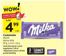 Intermarche Czekolada MILKA Alpine Milk oferta