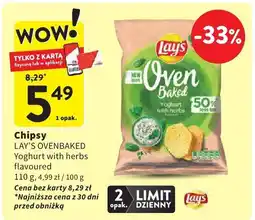 Intermarche Chipsy LAY'S OVENBAKED Yoghurt with herbs flavoured oferta