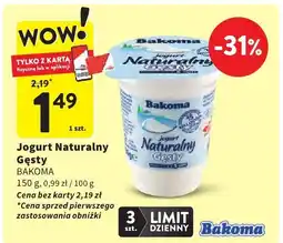 Intermarche Jogurt Naturalny Gęsty BAKOMA oferta