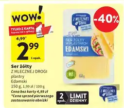 Intermarche Ser żółty Z MLECZNEJ DROGI plastry Edamski oferta