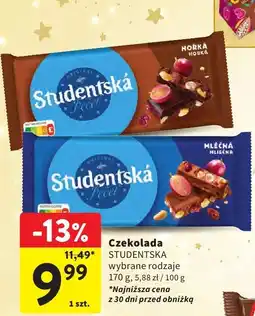 Intermarche Czekolada Studentska wybrane rodzaje oferta