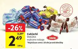 Intermarche Cukierki Śnieżka wybrane rodzaje oferta