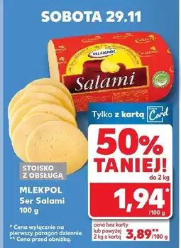 Kaufland Ser Salami 100 g Mlekpol oferta
