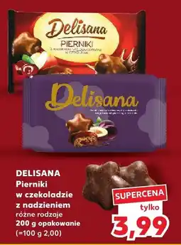 Kaufland Pierniki w czekoladzie z nadzieniem różne rodzaje Delisana oferta