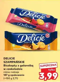 Kaufland Biszkopty z galaretką w czekoladzie Szampańskie różne rodzaje Delicje oferta