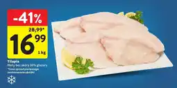 Intermarche Tilapia filety bez skóry 30% glazury oferta