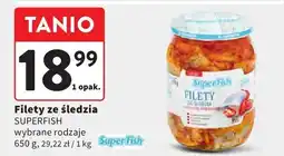 Intermarche Filety ze śledzia SUPERFISH wybrane rodzaje oferta