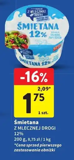 Intermarche Śmietana Z MLECZNEJ DROGI 12% oferta
