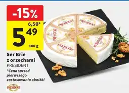Intermarche Ser Brie z orzechami PRESIDENT oferta