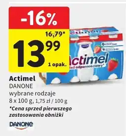 Intermarche Actimel DANONE wybrane rodzaje oferta