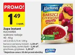 Intermarche Zupa instant KUCHAREK wybrane rodzaje oferta