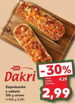 Kaufland Zapiekanka z salami Dakri oferta