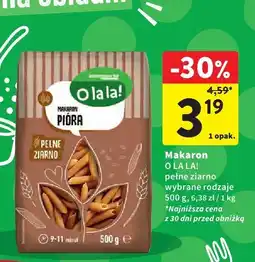 Intermarche Makaron O LA LA! pełne ziarno wybrane rodzaje oferta