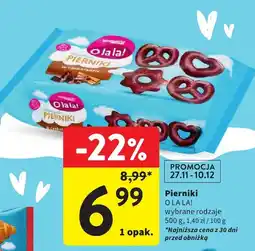 Intermarche Pierniki O LA LA! wybrane rodzaje oferta