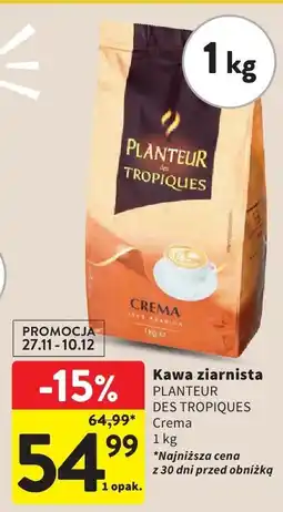 Intermarche Kawa ziarnista PLANTEUR DES TROPIQUES Crema 1 kg oferta