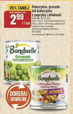 Polomarket Kukurydza, groszek lub kukurydza z papryką i oliwkami Bonduelle oferta
