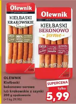 Kaufland Kiełbaski bekonowo-serowe Olewnik oferta