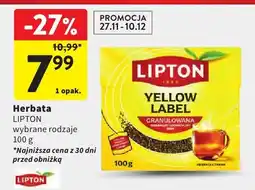 Intermarche Herbata LIPTON YELLOW LABEL wybrane rodzaje 100 g oferta